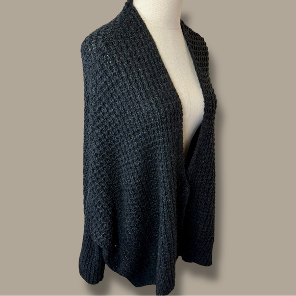 Free People ‘Breeze’ Chunky Wool-Blend Cardigan in Charcoal Gray Size Medium - Picture 5 of 16